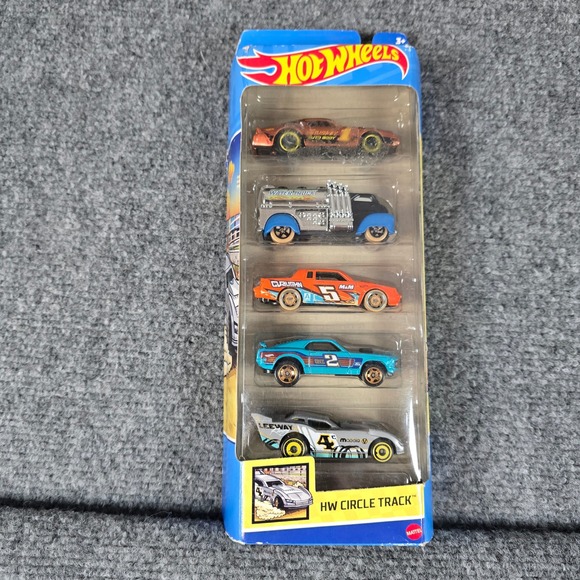 Hot Wheels Other - Hot Wheels HW Circle Track 5 Car Gift Pack 70 Mustang Camaro Fast Gassin Maximum